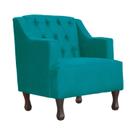 Poltrona Decorativa Gênises Suede Recepção Escritório