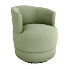 Poltrona Decorativa Giratória Base De Ferro Marselha Boucle Mostarda Matrix