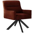 Poltrona Decorativa Giratória Base Eiffel Preto Angel B-417 Veludo Malbec - Domi Poltrona Decorativa Giratória Base Eiffel Preto Angel B-417 Veludo Malbec - Domi