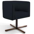 Poltrona Decorativa Giratória Base X Betina D02 Corano Preto C-05 - Lyam Decor Poltrona Decorativa Giratória Base X Betina D02 Corano Preto C-05 - Lyam Decor