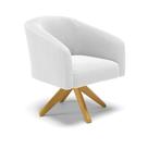 Poltrona Decorativa Giratória MA30 Kit Stella Bouclê Off White D03 - D'Rossi