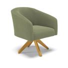 Poltrona Decorativa Giratória Ma30 Stella Bouclê Pistache D03 - D'Rossi