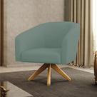 Poltrona Decorativa Giratória MA30 Stella Cotelê Ext/Veludo D03 - D'Rossi