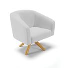 Poltrona Decorativa Giratória MA30 Stella Linho Cinza Claro D03 - D'Rossi Poltrona Decorativa Giratória MA30 Stella Linho Cinza Claro D03 - D'Rossi