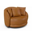 Poltrona Decorativa Giratória para Sala 122cm Kaly M22 Sintético Caramelo - Mpozenato Poltrona Decorativa Giratória para Sala 122cm Kaly M22 Sintético Caramelo - Mpozenato