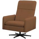 Poltrona Decorativa Giratória Retrátil Reclinável Lutor L06 Couro Caramelo - Lyam Decor