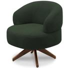 Poltrona Decorativa Giratória Sala de Estar Living Seven F04 Veludo Verde - Lyam Decor