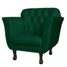 Poltrona Decorativa Helena Pés Luís XV Suede Verde - DS Estofados Poltrona Decorativa Helena Pés Luís XV Suede Verde - DS Estofados