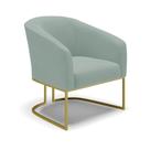 Poltrona Decorativa Industrial Dourado Stella Cotelê Ext/veludo Menta D03 - D'rossi