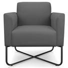 Poltrona Decorativa Isabella Base X Suede Grafite/Preto G19 - Gran Belo