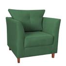 Poltrona Decorativa Isis Pés de Madeira Suede Verde - DS Estofados
