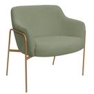 Poltrona Decorativa Jade Base Aço Ouro Fosco Bouclé Verde Claro - Nexta Casa Poltrona Decorativa Jade Base Aço Ouro Fosco Bouclé Verde Claro - Nexta Casa