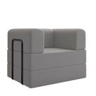 Poltrona Decorativa Joana Modular Sala Linho Para Sala