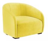 Poltrona Decorativa Julia Suede Amarelo - LM DECOR