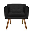 Poltrona Decorativa Julia Suede Preto - D'Rossi Poltrona Decorativa Julia Suede Preto - D'Rossi