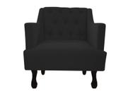 Poltrona Decorativa Julia Suede Preto Pés Madeira Mz Decor Poltrona Decorativa Julia Suede Preto Pés Madeira Mz Decor