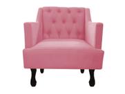 Poltrona Decorativa Julia Suede Rosa Pés Madeira Ms Decor Poltrona Decorativa Julia Suede Rosa Pés Madeira Ms Decor