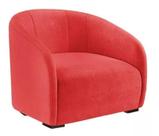 Poltrona Decorativa Julia Suede Vermelho - LM DECOR