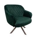 Poltrona Decorativa Kitana Pés Champagne Giratório Veludo Verde G15 - Gran Belo Poltrona Decorativa Kitana Pés Champagne Giratório Veludo Verde G15 - Gran Belo