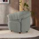 Poltrona Decorativa Latvia 86cm Pés de Madeira Linho Cinza Escuro G45 - Gran Belo Poltrona Decorativa Latvia 86cm Pés de Madeira Linho Cinza Escuro G45 - Gran Belo