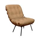 Poltrona Decorativa Laura 65cm Couro Bege - Sallar Home Poltrona Decorativa Laura 65cm Couro Bege - Sallar Home