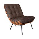 Poltrona Decorativa Laura 65cm Couro Cinza - Sallar Home Poltrona Decorativa Laura 65cm Couro Cinza - Sallar Home