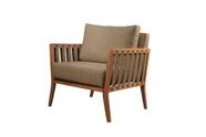 Poltrona Decorativa Linho Cappuccino Lua