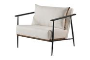 Poltrona Decorativa Linho OffWhite Aura