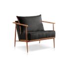 Poltrona Decorativa Linho Preto BASE COBRE Aura Poltrona Decorativa Linho Preto BASE COBRE Aura