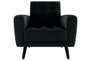 Poltrona Decorativa Lívia Veludo Preto E-451