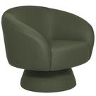 Poltrona Decorativa Liz Base Fixa Linho Verde - Nexta Casa