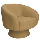 Poltrona Decorativa Liz Giratória Bouclé Camel - Nexta Casa