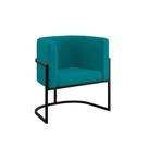 Poltrona Decorativa Lua Azul Turquesa Suede Balaqui Decor Poltrona Decorativa Lua Azul Turquesa Suede Balaqui Decor