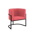 Poltrona Decorativa Lua Sala De Estar Suede Rosa Balaqui Decor Poltrona Decorativa Lua Sala De Estar Suede Rosa Balaqui Decor