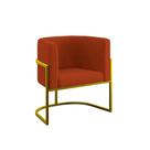 Poltrona Decorativa Lua Terracota Suede Balaqui Decor Poltrona Decorativa Lua Terracota Suede Balaqui Decor