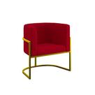 Poltrona Decorativa Lua Vermelho Suede Balaqui Decor Poltrona Decorativa Lua Vermelho Suede Balaqui Decor