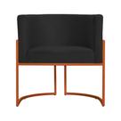 Poltrona Decorativa Luana Base em Metal Bronze Suede - Estopar Poltrona Decorativa Luana Base em Metal Bronze Suede - Estopar