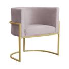Poltrona Decorativa Luana Veludo Rosê Base Dourada Ms Decor Poltrona Decorativa Luana Veludo Rosê Base Dourada Ms Decor