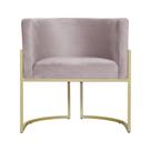 Poltrona Decorativa Luana Veludo Rosê Base Dourada Mz Decor Poltrona Decorativa Luana Veludo Rosê Base Dourada Mz Decor