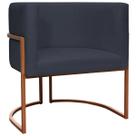 Poltrona Decorativa Luna Suede Cores Base de Ferro Bronze Poltrona Decorativa Luna Suede Cores Base de Ferro Bronze