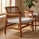 Poltrona Decorativa Madeira Maciça Bossa 64cm