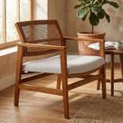 Poltrona Decorativa Madeira Maciça Bossa 64cm
