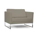 Poltrona Decorativa Maia 106cm C19 material sintético Bege Escuro - Domi Poltrona Decorativa Maia 106cm C19 material sintético Bege Escuro - Domi