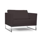 Poltrona Decorativa Maia 106cm C34 material sintético Marrom - Domi Poltrona Decorativa Maia 106cm C34 material sintético Marrom - Domi