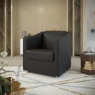Poltrona Decorativa Mariana material sintético Preto Dal Poz Estofados