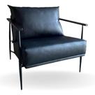 Poltrona Decorativa material ecológico Preto Aura Poltrona Decorativa material ecológico Preto Aura