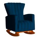 Poltrona Decorativa Melinda Balanço Veludo Marinho - FM