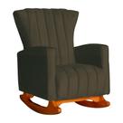 Poltrona Decorativa Melinda Balanço Vovo Suede Marrom - FM