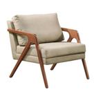 Poltrona Decorativa Mona Luxo Madeira Maciça Tecido Boucle - Gustavo Decor