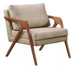 Poltrona Decorativa Mona Luxo Premium Base Em Madeira Maciça